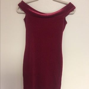 Red sparkly mini dress